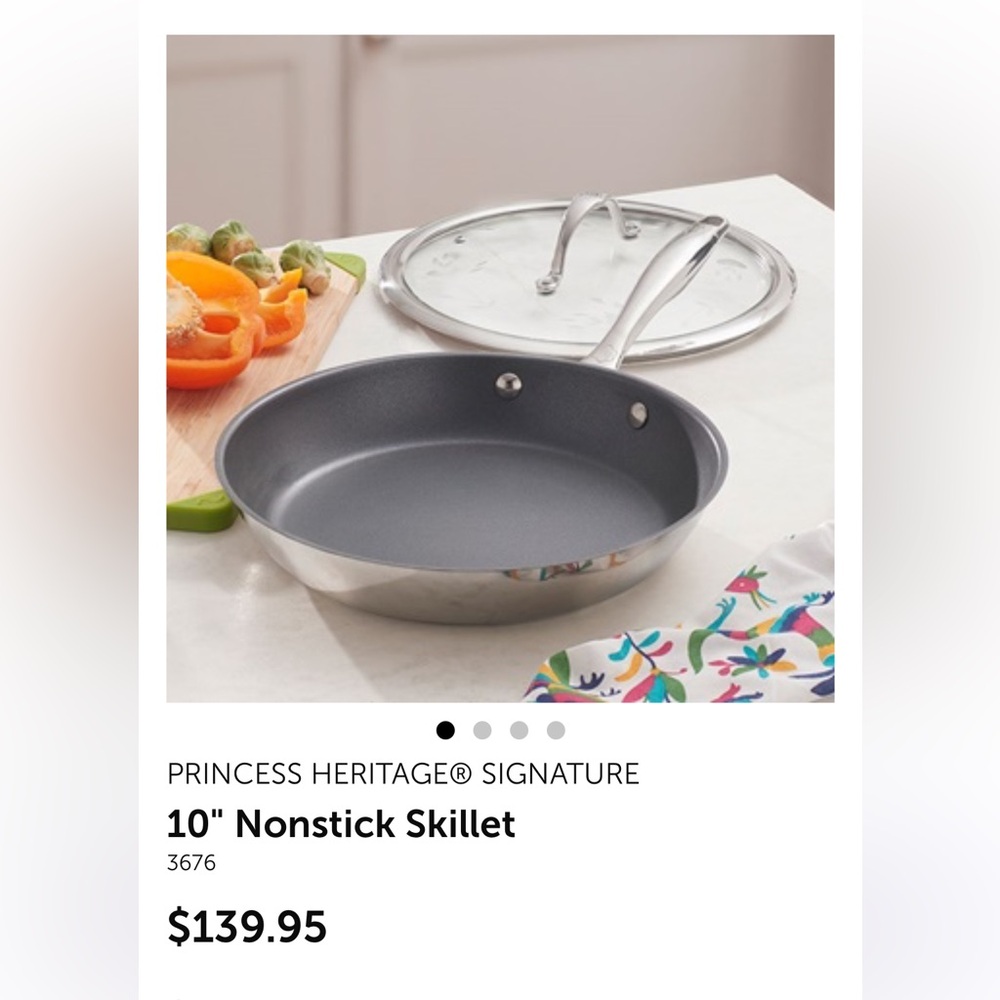 NEW/IN BOX Princess Heritage Signature 10" Nonstick Skillet